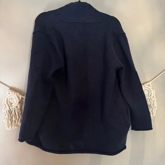 OAK + FORT Navy Cardigan - Picture 3 of 3